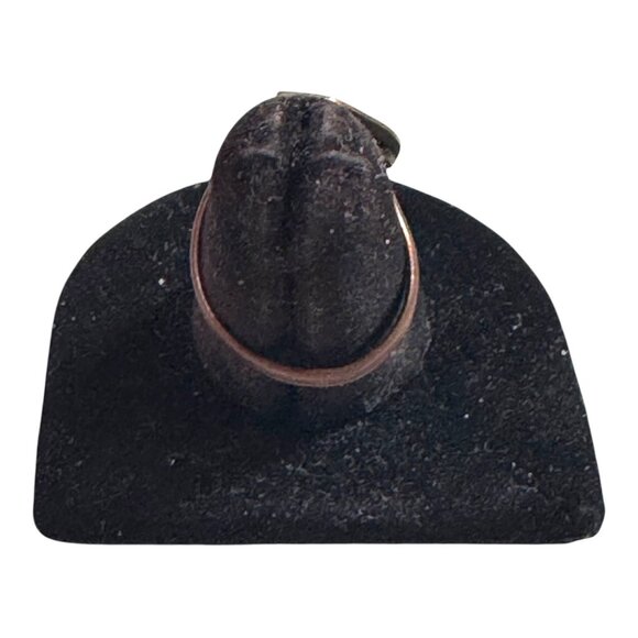 Vintage Copper Adjustable Ring Music Note Trebel Clef MCM Mid Century Swirl - Picture 7 of 9